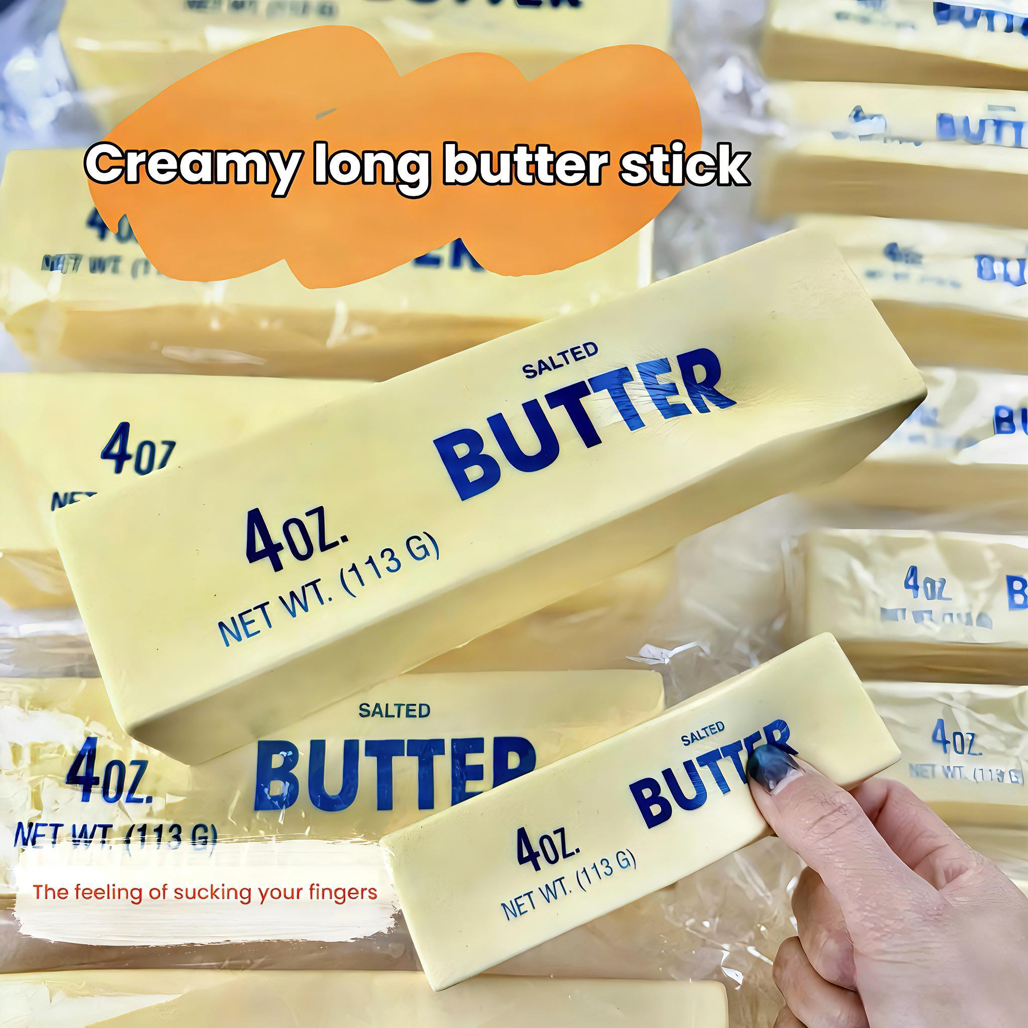 New ultra-soft, slow-rebound butter stick stress-relieving squeeze toy – a stress-relieving toy that mimics real food models, unique and fun.dumpling mega squishy