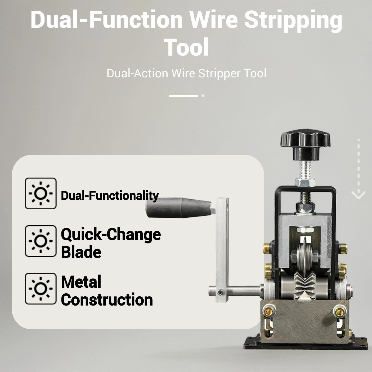 Manual & Electric Drill Operable Wire Stripping Machine - Quick-change Wire Stripping Machine & Heavy Duty Specialty Hand Tools - for Scrap Cable Removal & Cutting Hardware - Men Gifts & Tools & Dealsforyoudays & Wire stripping machine