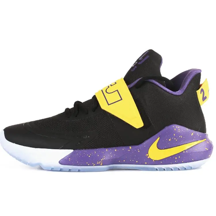 Nike LeBron 12 Lakers Edition Men's Basketball Shoes – Comfortable Round Toe, Breathable Fabric, Non-Slip Durable Mid-Top Verifiable, with credentials and supporting global authentication