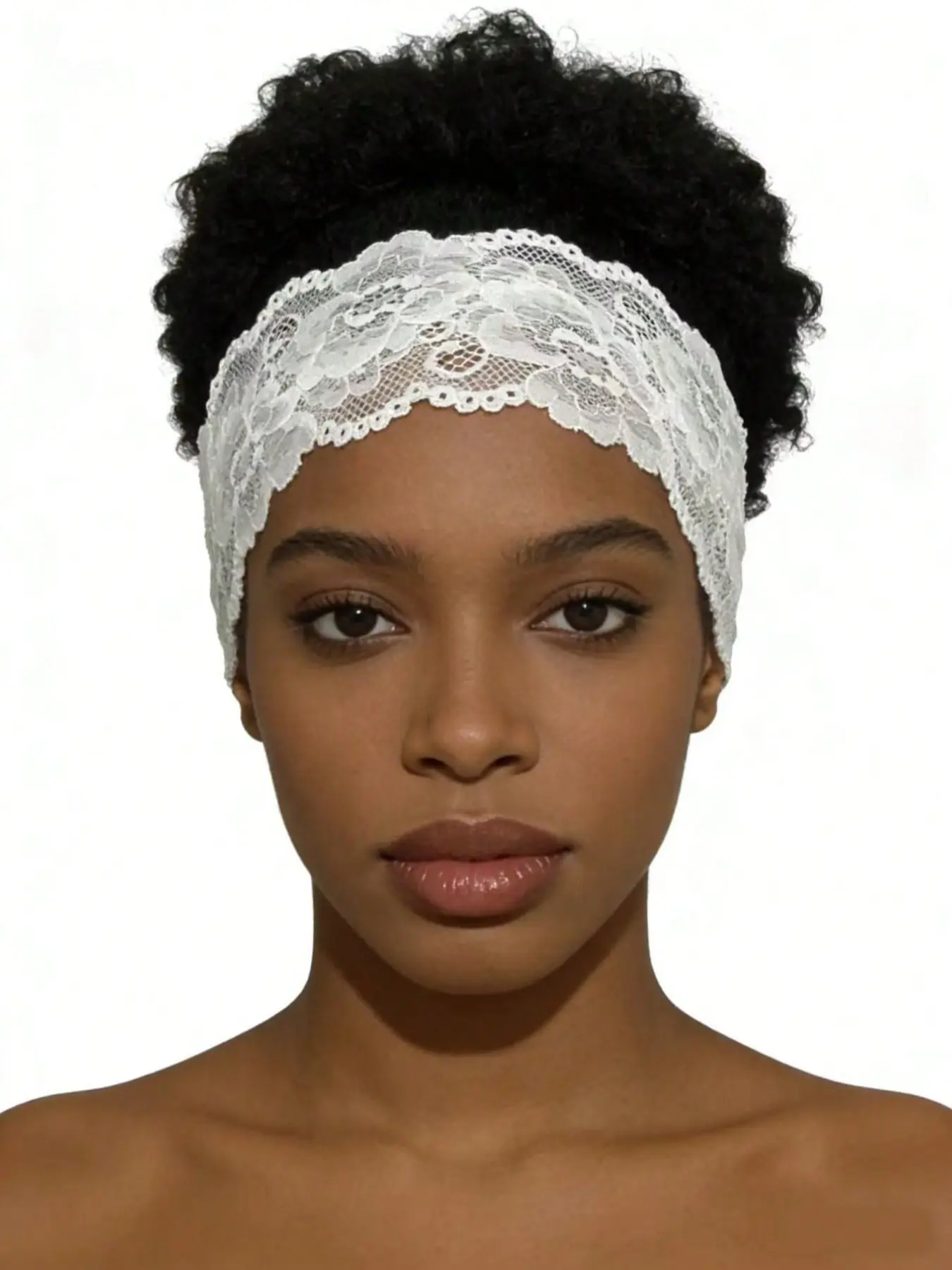 Women’s Wide Floral Lace Headband, Stretchy Non-Slip Hair Band, Ideal for Daily Wear, Makeup, Face Washing, Yoga, Vintage, Flower Headband