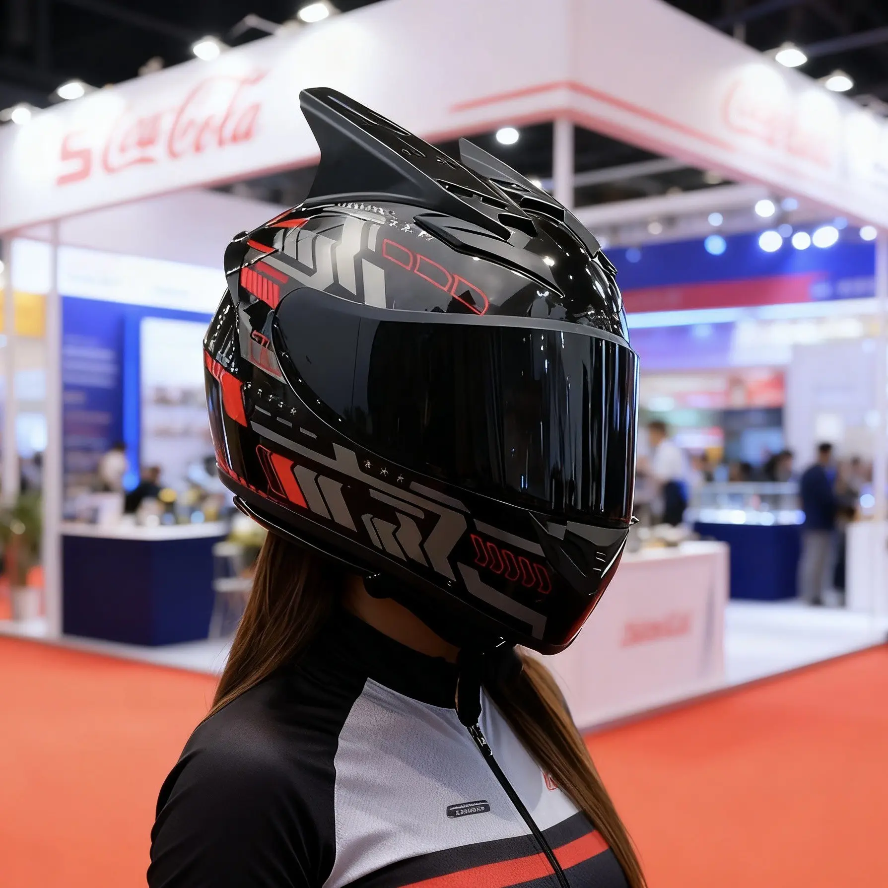 Trendy Horn Motorcycle Full Helmet, Dot Certified, High Aesthetic Value, All-Season Commute Riding, Unisex Helmet for Men and Women, Full Face Helmet
