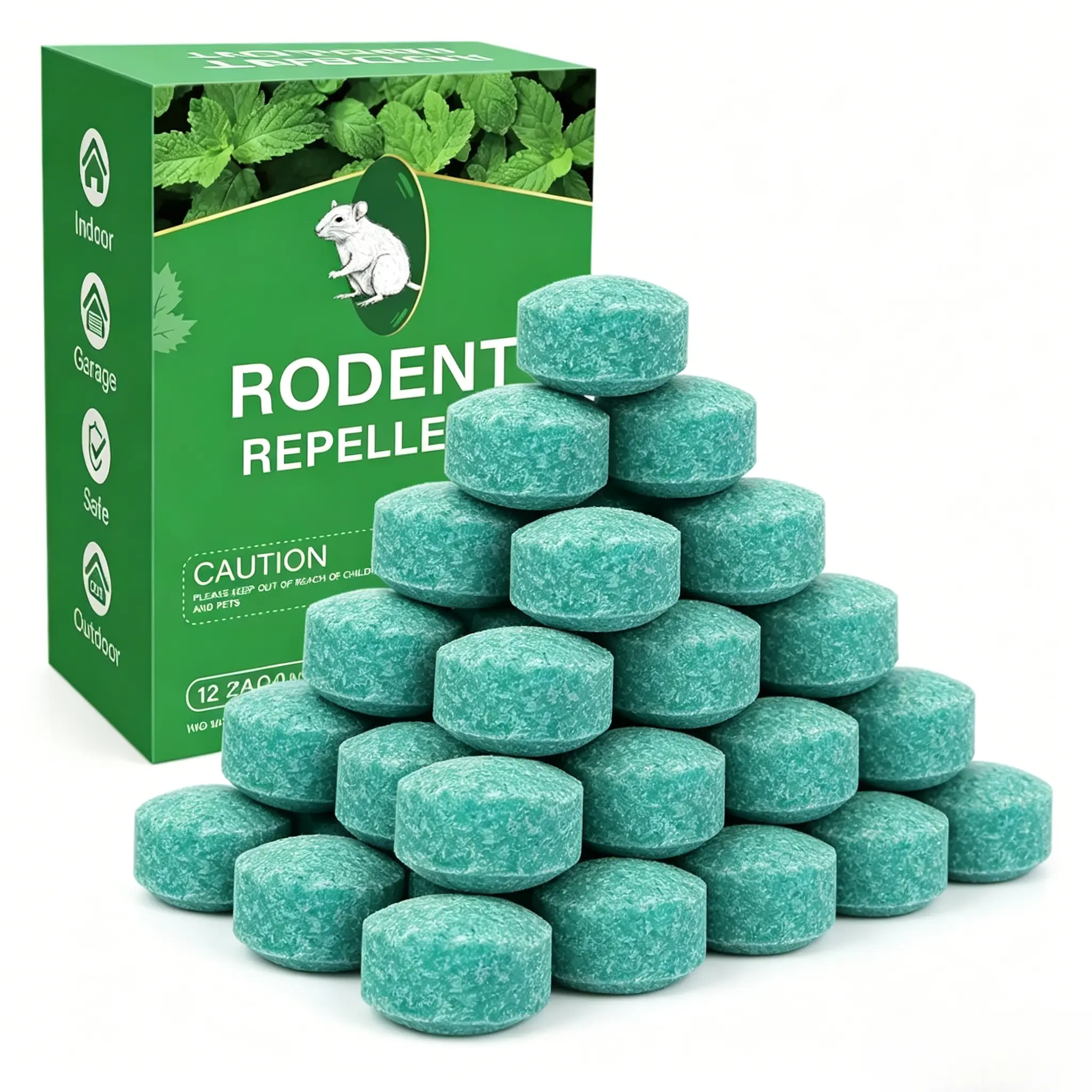 Peppermint Oil Mouse Repellent Pouches (12 Count) - Buy 1 Get 1 Free, Non-Toxic Pet Safe, Home Pest Control, for Outdoor, Home, Garage, Car, Warehouse