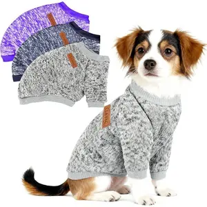 Christmas Dog Sweaters for Small Dogs Warm Fleece Unisex Puppy Sweater Outfit Cute Cozy Thermal Winter Clothes for Small Breed Puppies Cats Poodle Costumes New Year's gift Valentine's Day gift