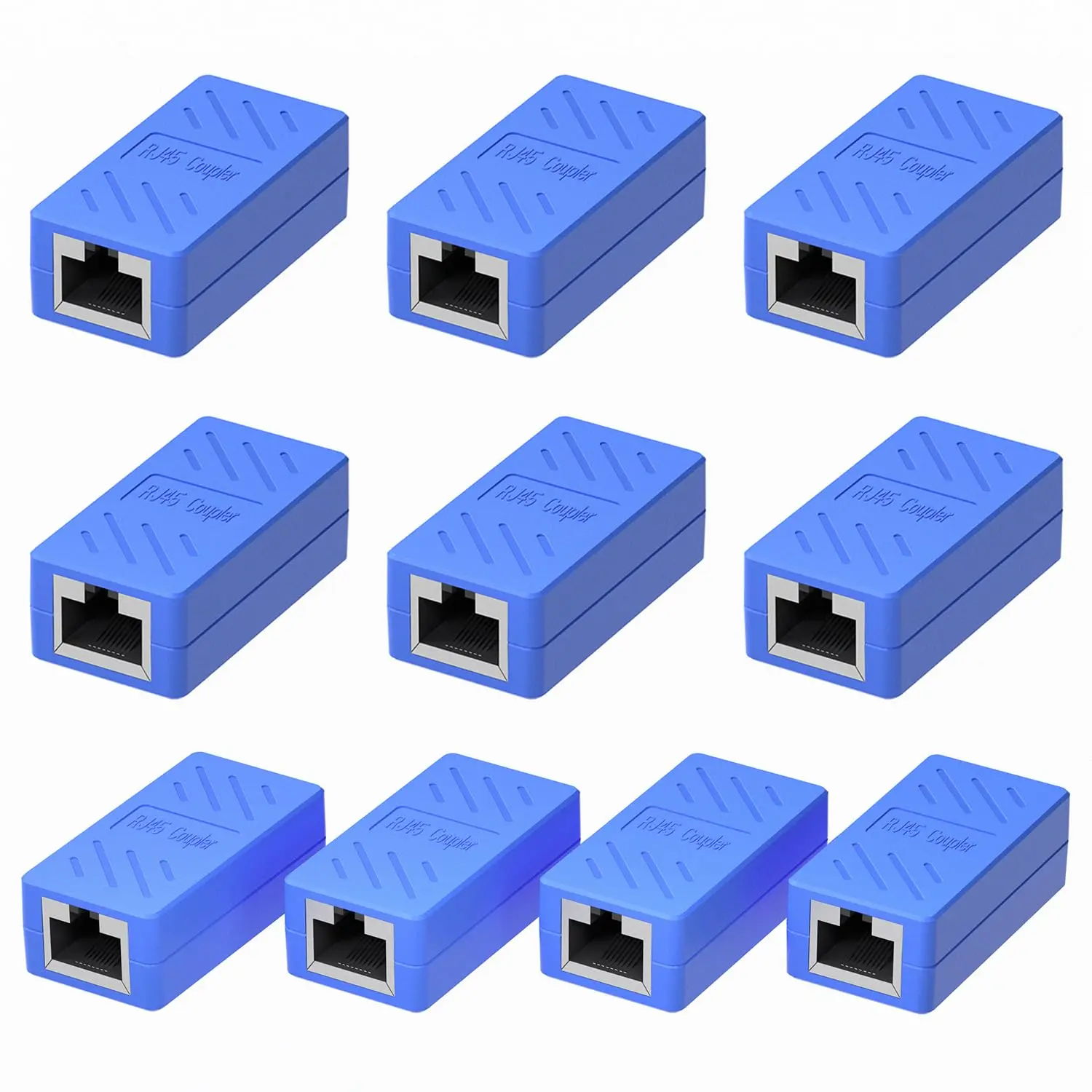 RJ45 Coupler, Ethernet Extender Female to Female Ethernet Coupler for Cat7/ Cat6/ Cat5/ Cat5e(2Pack, Black)