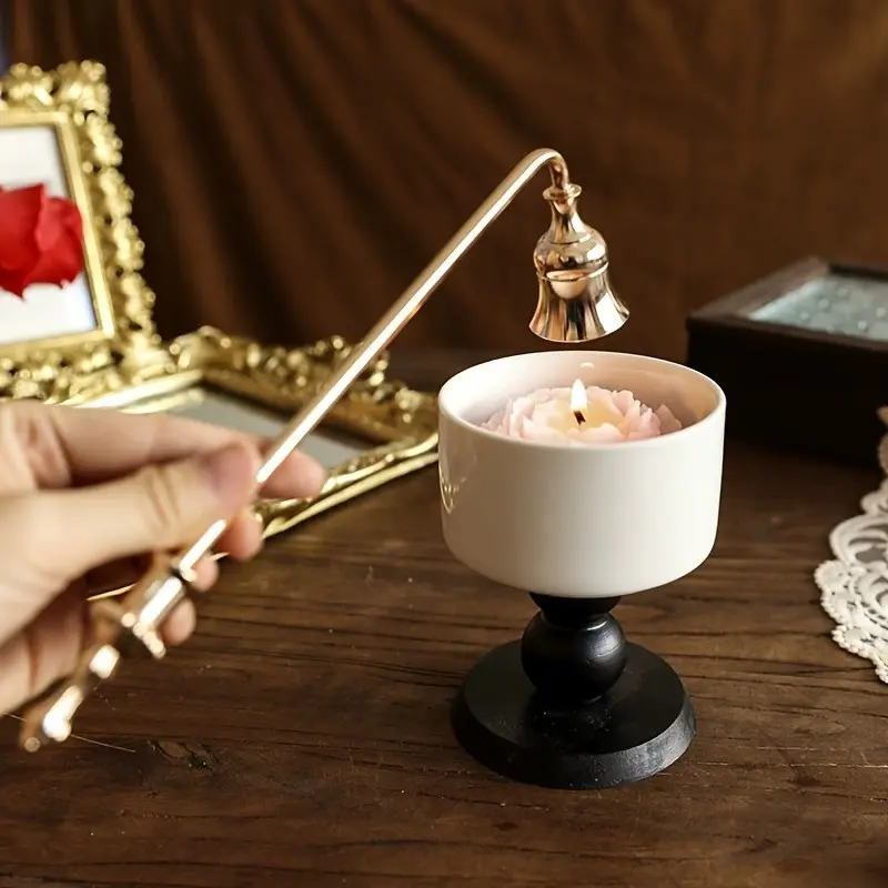 European Vintage Candle Snuffer Bell, Elegant Candle Extinguisher Tool, Luxury Candle Care Accessory, Antique Home Decor, Housewarming & Christmas Gift