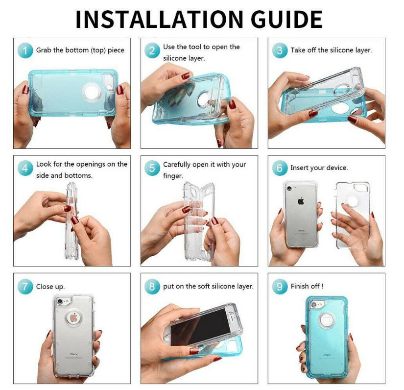 For iPhone 16 Pro Max 15 14 13 12 Pro Max Case Heavy Duty Defender Shockproof Phone Cover For iPhone 16 Pro Max 15 14 13 12 Pro Max Case Heavy Duty Defender Shockproof Phone Cover