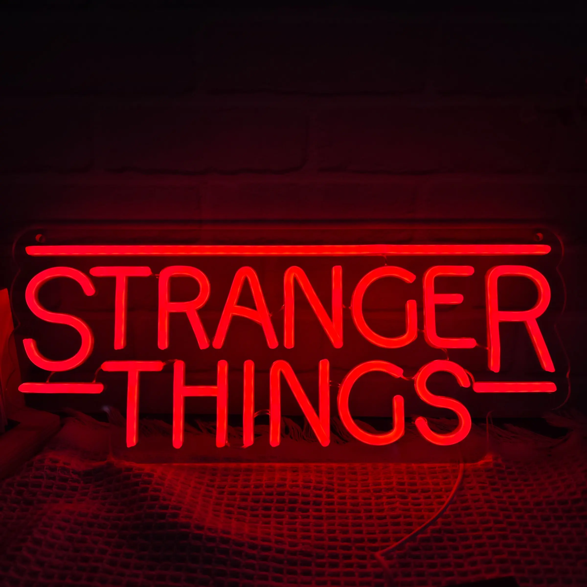 Stranger Neon Light, Retro Atmosphere Lamp, Decorative Light, Ideal for Room and Bar Decor, Perfect for Film Enthusiasts, Unique Lighting Solution
