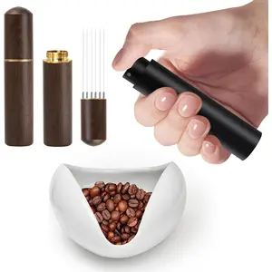 Coffee Bean Dosing Cup and RDT Spray Bottle, Espresso Coffee Stirrer 6 Needles WDT Tool- Coffee Bar Accessories for Coffee Lovers - 3 Pcs