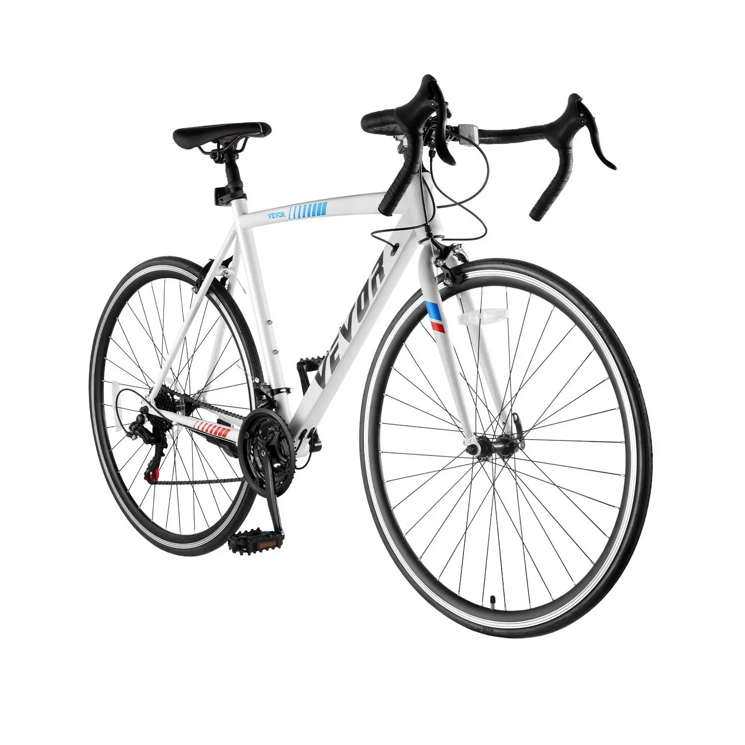 VEVOR Adult Size 700C Wheels High Speed Road Bike - SHIMANO 21-Speed Drivetrain, Carbon Steel Frame, Drop Bar, Caliper Brake for Road Cycling, Urban Rides