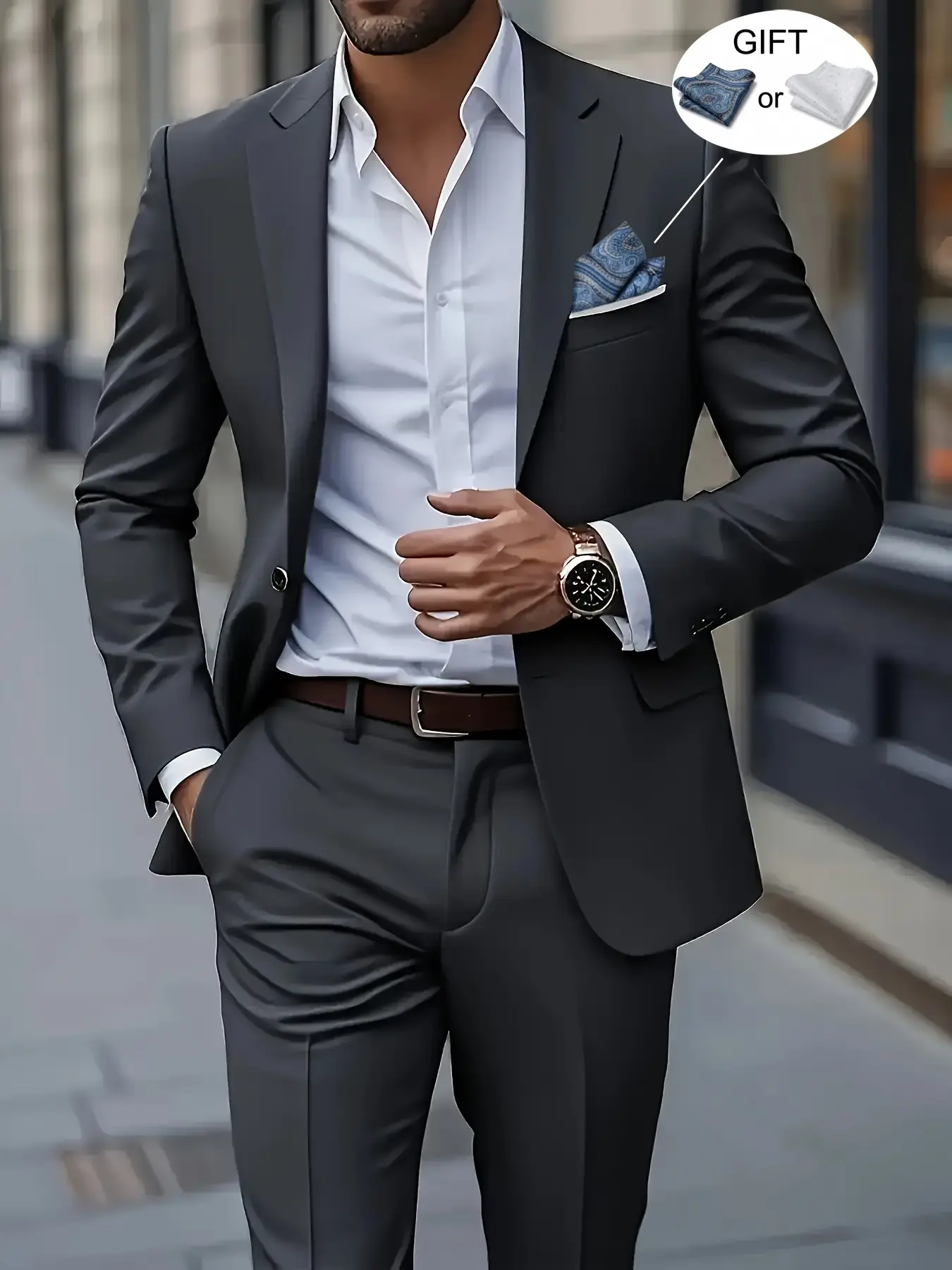 Men's 3pcs Suit Set, Work Uniform, Holiday Gift, Business, Halloween, Large Suit, Formal Tie, Suit Pants, Wedding Dress, Vest