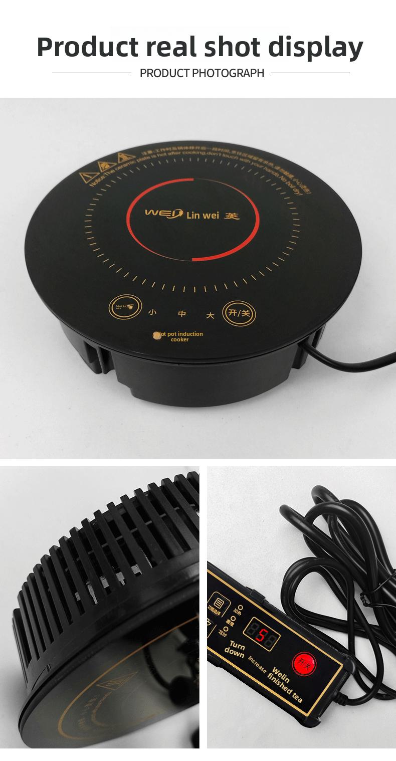 Embedded Mini Induction Cooker Single Hot Pot Touch & Wire-control Energy Saving Personal Shabu Shabu Stove