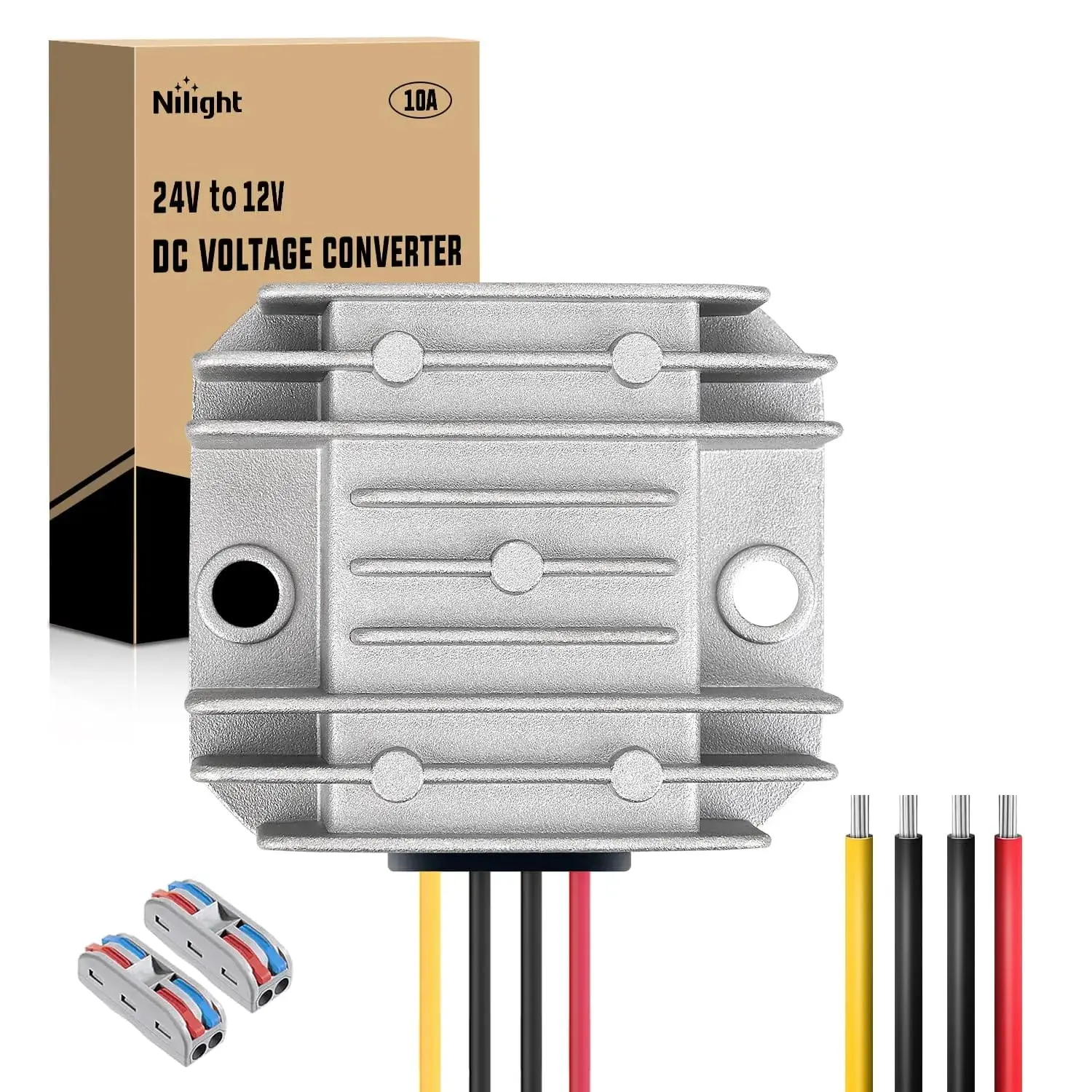 Nilight 24V to 12V 10A 120W Voltage Converter