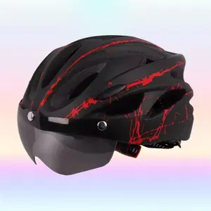 Unisex Lightweight Full Face Cycling Helmet - 26*28cm Large Head Circumference, Adjustable Chin Straps, Cushioned, Hard Outer Shell for Mountain Bikes, Race Bikes (Youth-Fit)