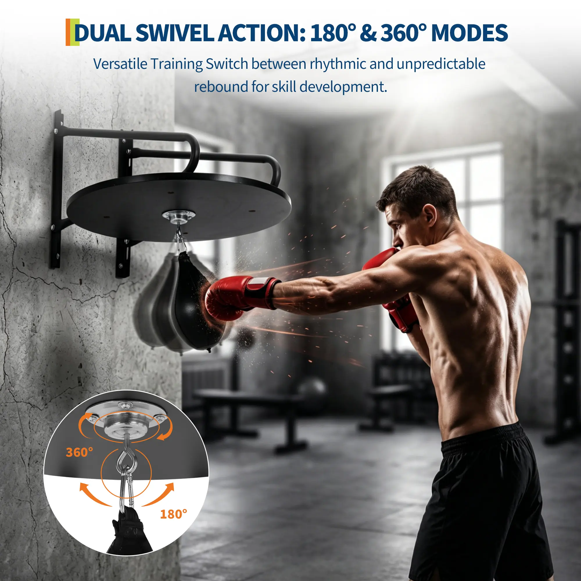 Reaction Ball for Quickness Training - Boxing Training Gear to Boost Speed, Reflexes, Hand-Eye Coordination - Durable Indoor Sports & Outdoor Fitness Equipment