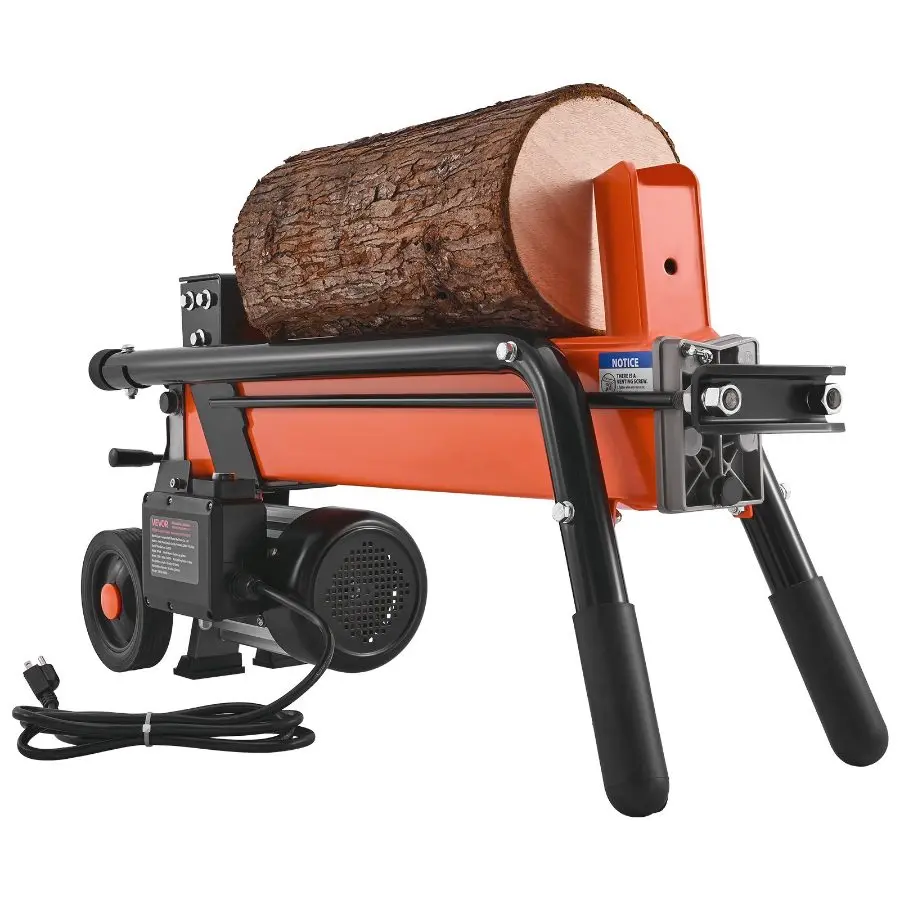 VEVOR Electric Log Splitter, 6.5 Tons Electric Wood Splitter, 1500W 15 Amp Motor, Portable Firewood Splitting Machine with 6" Wheels, Wood Splitters for Forestry Harvesting, Efficient Secure