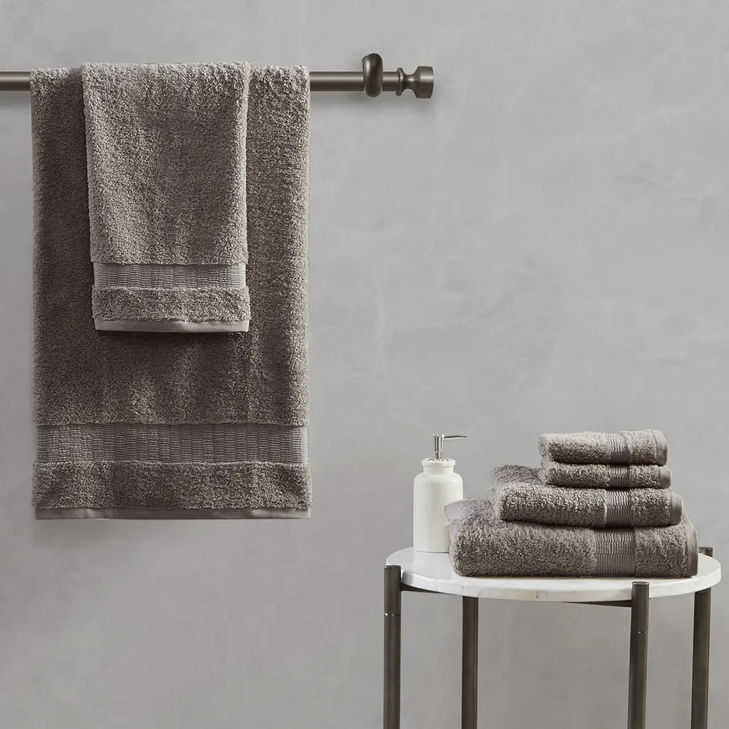 ARCH 100% Egyptian Cotton 6-Piece Towel Set, Luxury Bath Towel Bundle with 2 Bath Towels, 2 Hand Towels, 2 Washcloths, Soft Absorbent Hotel Spa Quality Bathroom Towels for Home, Gym, Guest, Quick Dry, White, Home Furniture and Household Product