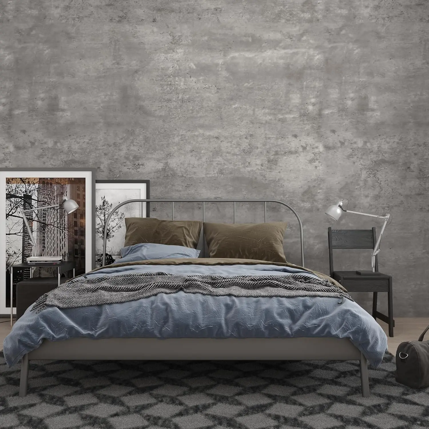 16"*354" 3D Grey Concrete Cement Wallpaper Peel and Stick Faux Light Grey Concrete Contact Paper Vinyl Stained Texture Removable Gray Wallpaper for Living Room.