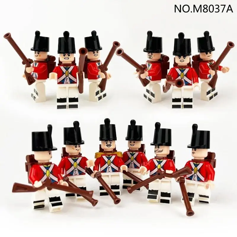 Jinzhi 36 ancient European soldier M8037A doll Royal Pirate building block toys cross-border wholesale gifts