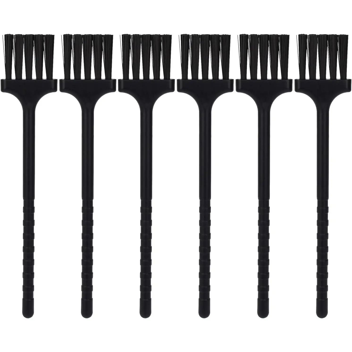 Detail Cleaning Brush for Tight Spaces | 6-Pack Tough Nylon Bristle for Coffee Grinder & Keyboard | Multi-Purpose Dusting Tool for Electronics, Shavers, & Small Appliances