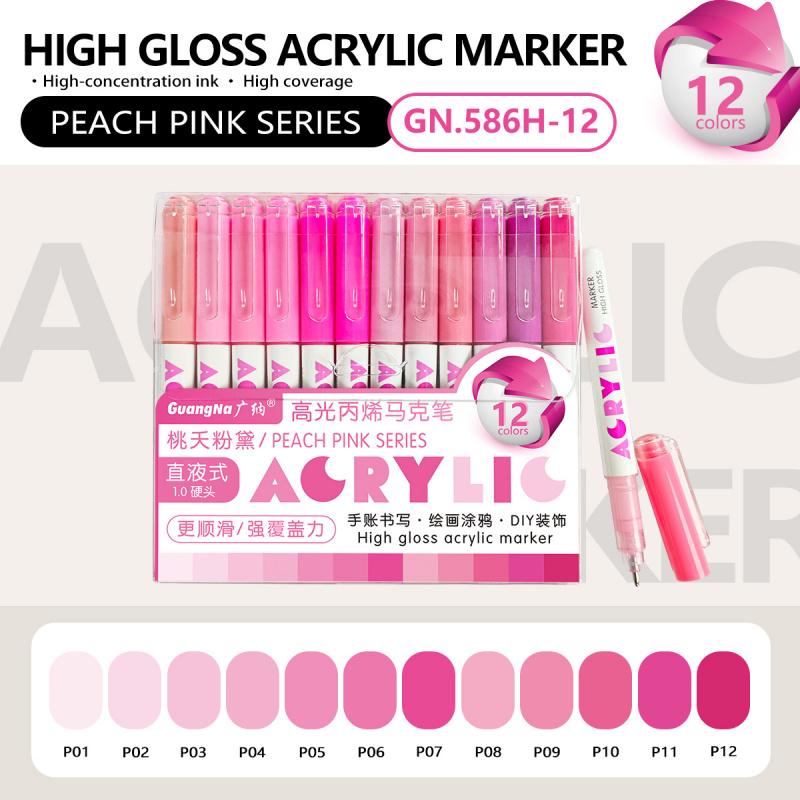 High Gloss Acrylic Markers,1mm Bullet Nib Acrylic Paint Pens Set,Bright Colors,Big Capacity ink,Wide Range of Uses,For Rock Painting, Canvas, Wood, Glass, Ceramic, Fabric, Plastic, Egg, Art Painting Supplies Kit #TOP PICKS