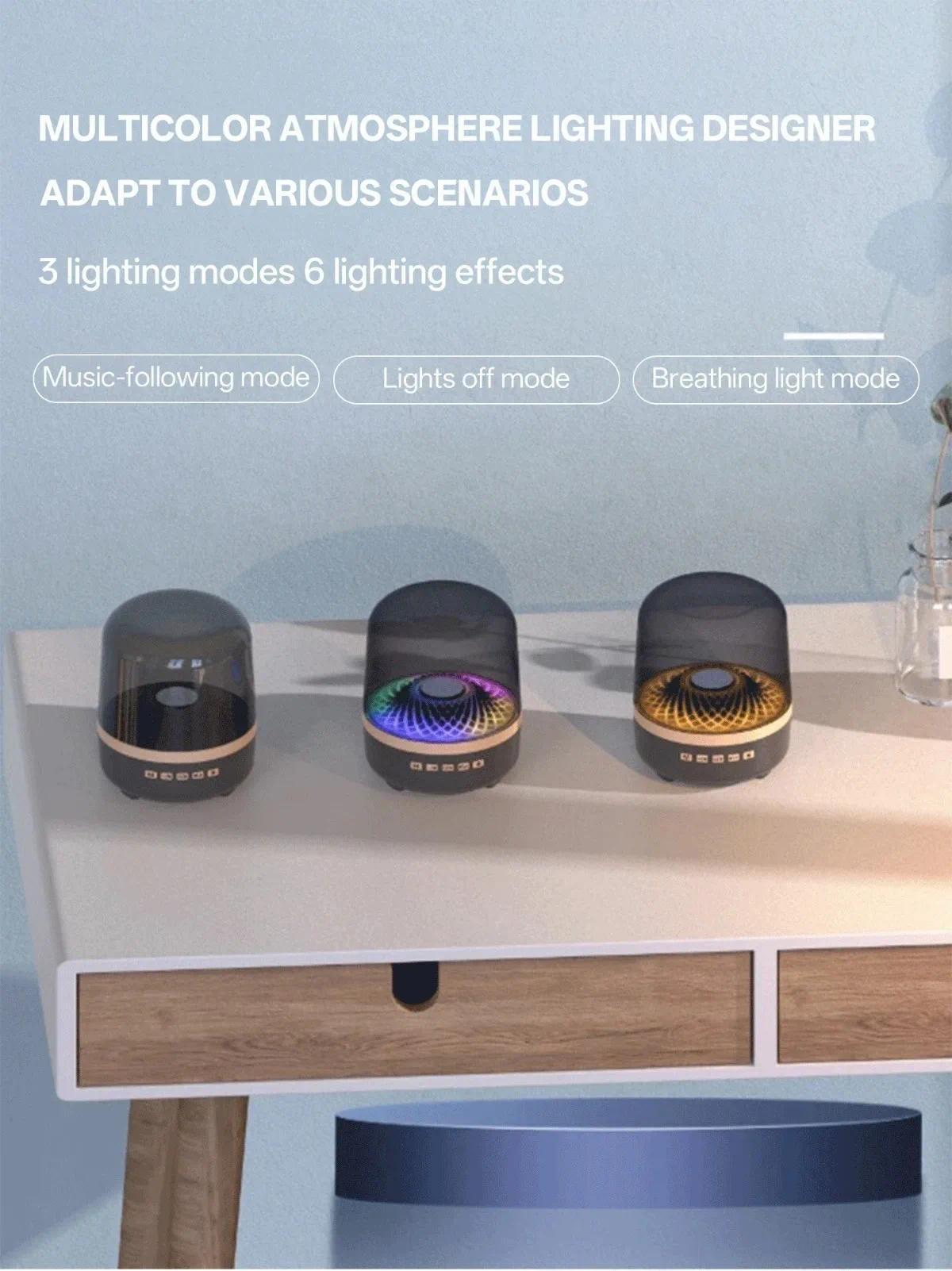 Bluetooth Soundbar With Breathing Lamp Subwoofer Hi-Fi Stereo Sound For Gaming Room Home Theater Decoration