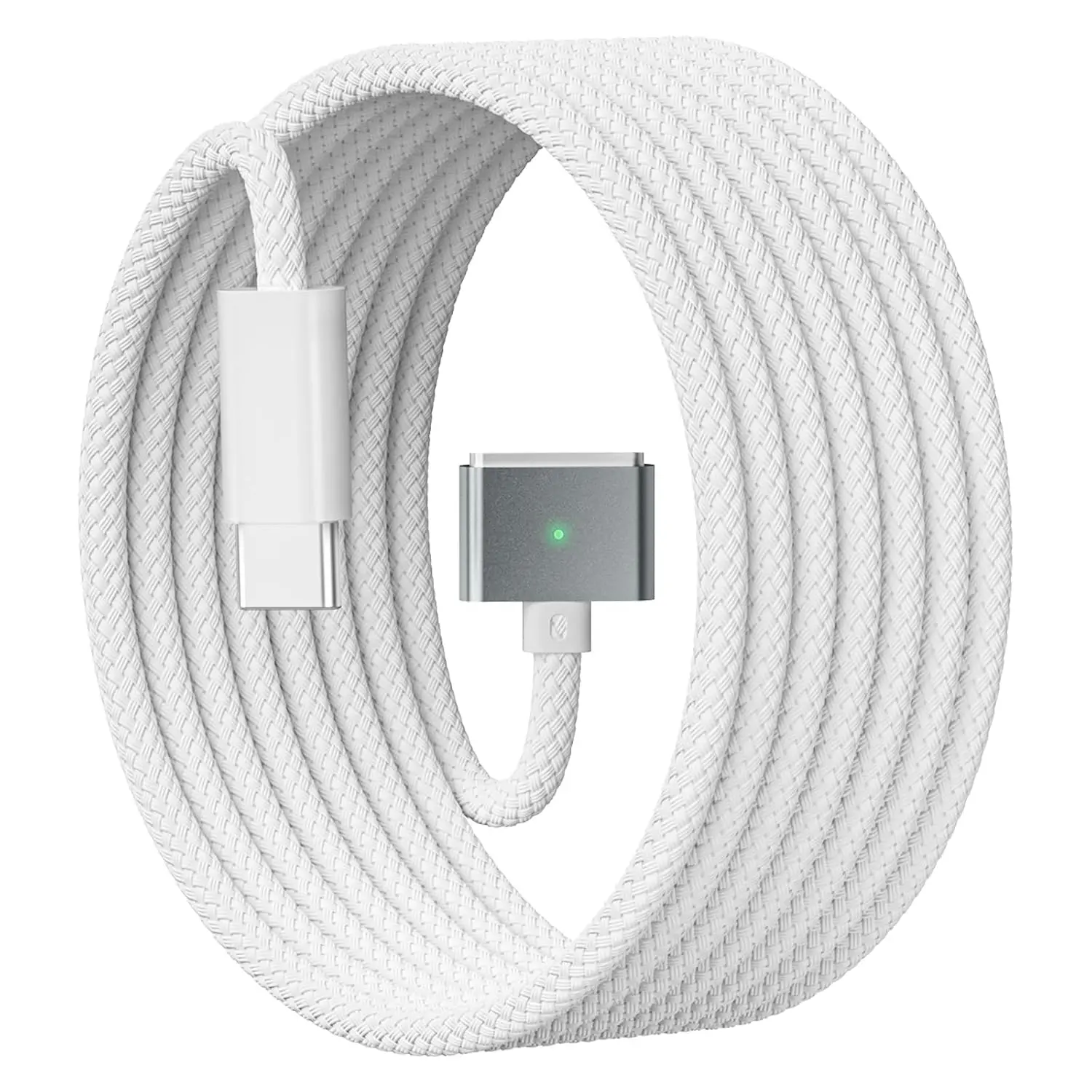 140W Power USB-C to Magnetic 3 Cable Charger for M4 MacBook Air Pro, Safe Charge Cable Compatible with 15"/13" Air (M4 2025, M3 2024, M2 2023/2022), 16"/14" Pro (2024/2023/2021), 2M/6.6ft White