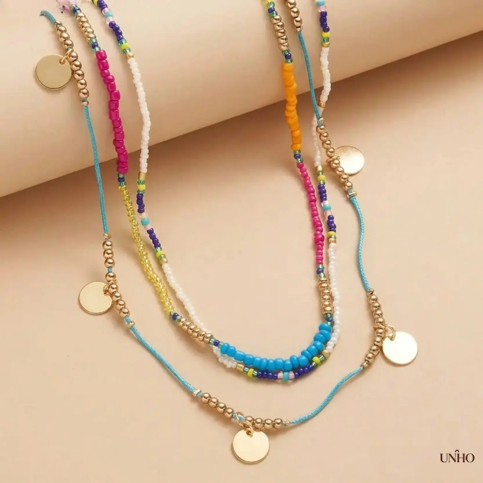 3-Piece African Boho Multicolor Seed Bead Adjustable Waist Belly Bead Set, Colorblock Body Costume Jewelry For Women Summer Beach Vacation Outfits