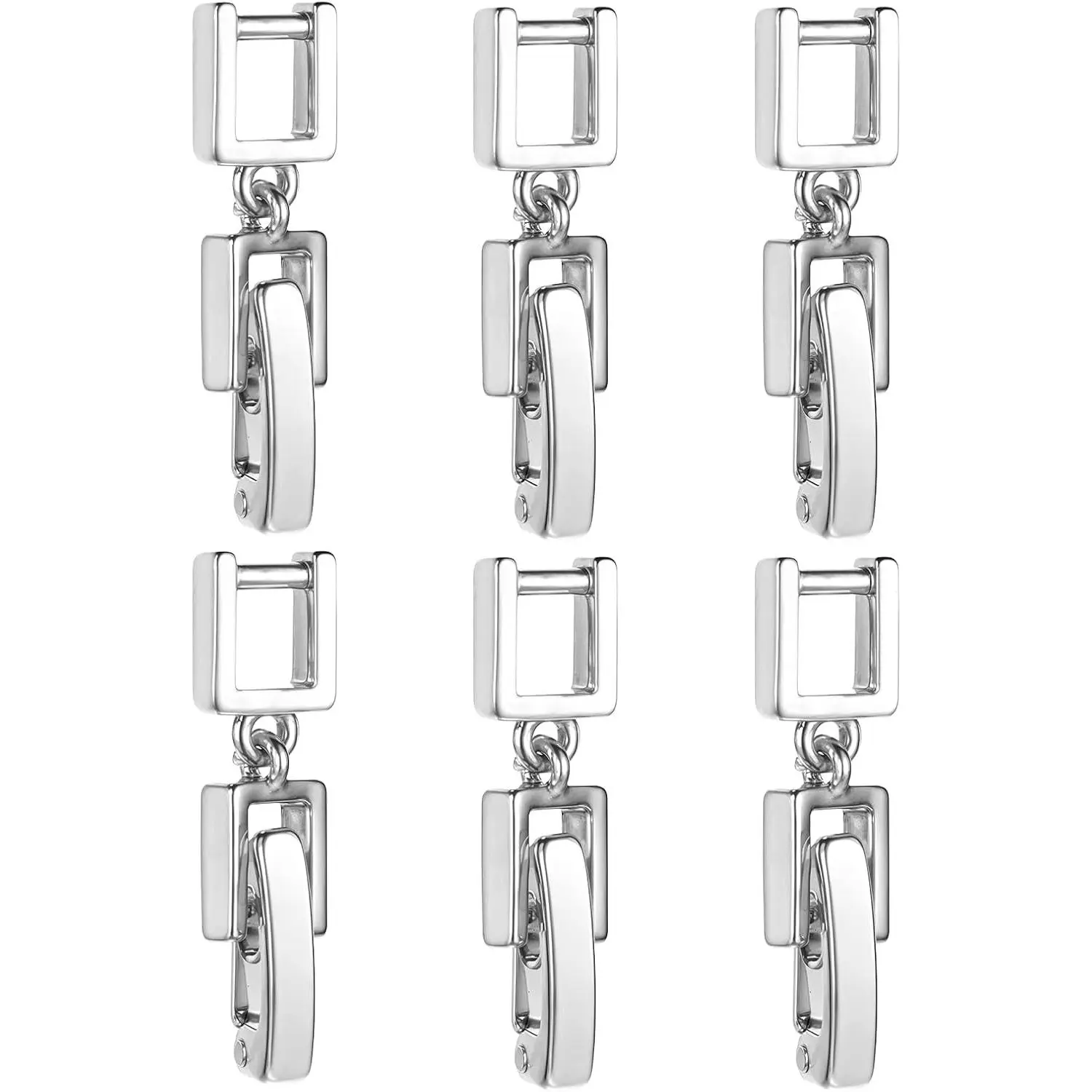 6 count  Watch Extender Clasp Fold Over Clasp Necklace Bracelet Extenders for Women, Foldover Extension  Clasps Chain Extenders for DIY Crafts, Necklace Stacker Clasps for  Making