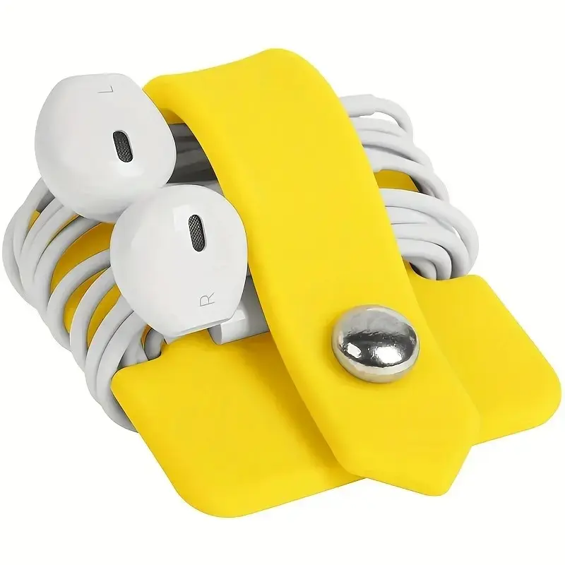 2pcs Silicone Headphone Winder Wire Cable Silicone Wire Organizer Data Cable Cord Organizer Cord Holders for Cables Earbuds Holder Earphone Wrap Earphones Organizer Headset Headphone Winder Cord Manager Cable Winder Desk Cable Organizer Desk Accessories