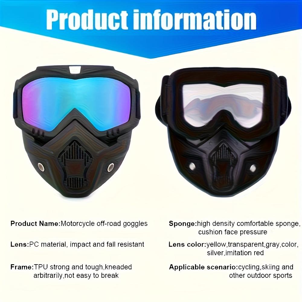 A Full-face Goggle with Anti-fog High-definition Lenses, a Detachable and Adjustable Ski Mask, and a Comfortable Sponge Pad - Made of Plastic. A Full-face Goggle with Anti-fog High-definition Lenses, a Detachable and Adjustable Ski Mask, and a Comfortable Sponge Pad - Made of Plastic.
