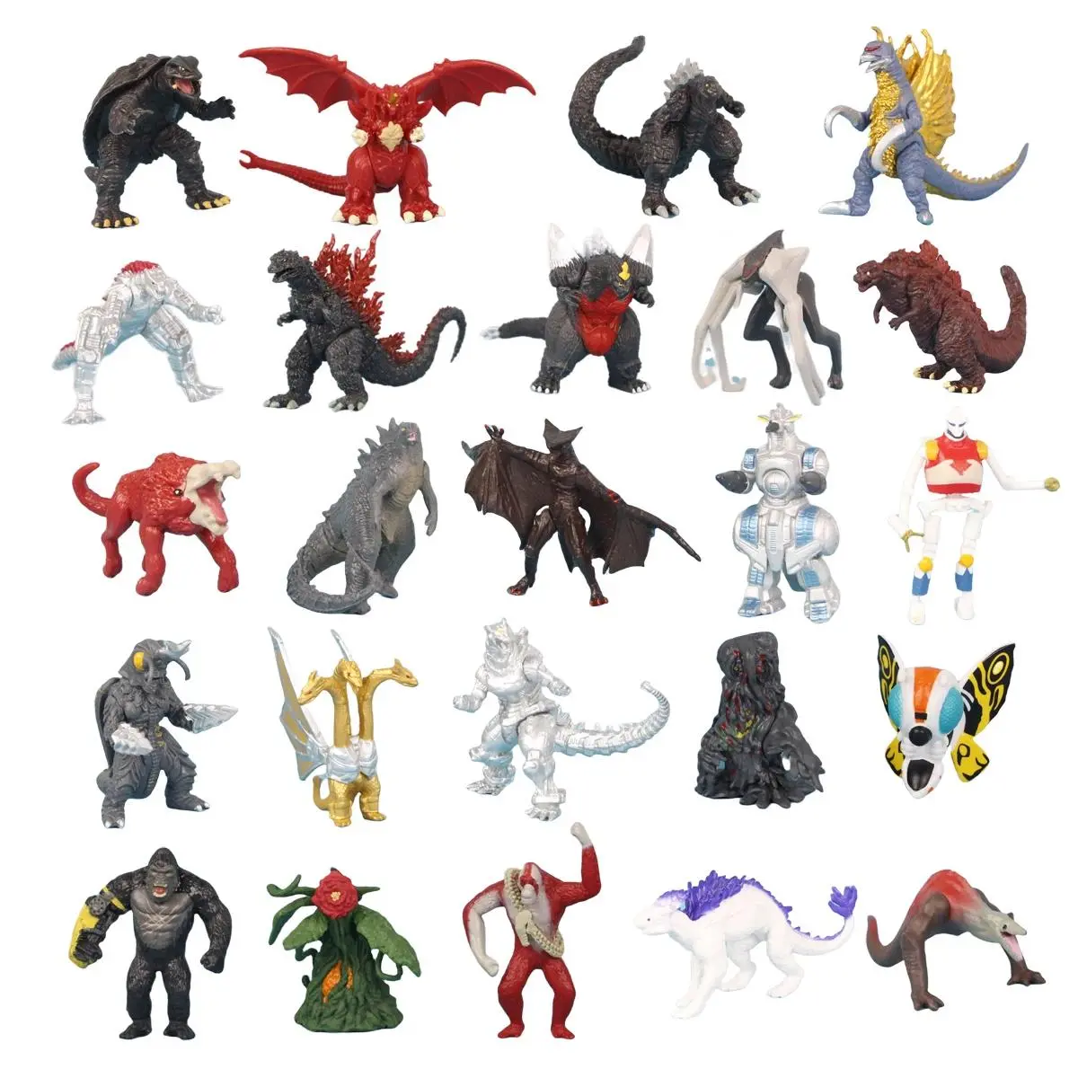 24pcs/set Godzilla vs King Kong  Figure Model Toys 17cm
