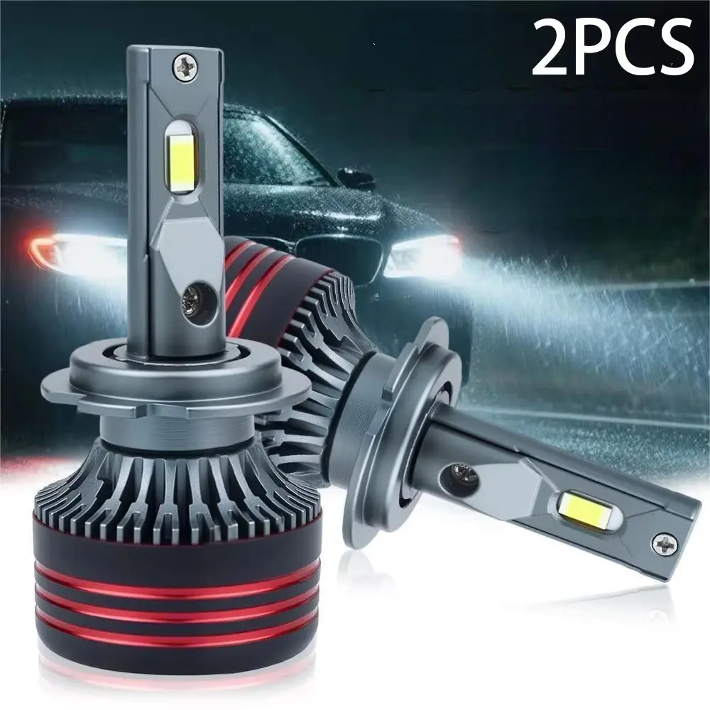 Super Bright LED Headlights For Cars, 110W High Power 3570 11000LM 6000K Cool White,Silent Fan Heat Dissipation Waterproof Headlamp Bulbs