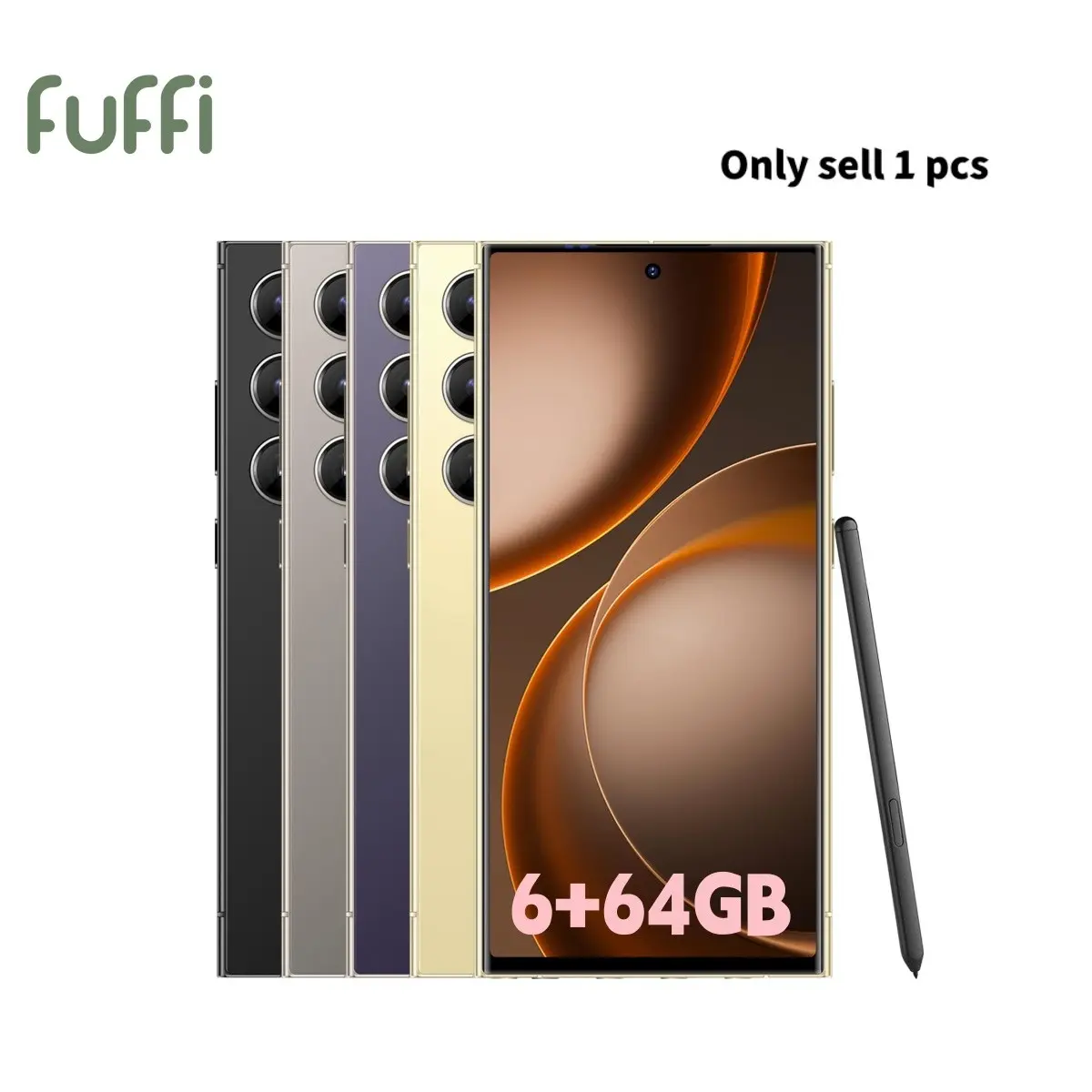 FUFFi-4G Smartphone, Octa-core Processor, Dual SIM, 6.8-inch HD Display, 6GB RAM + 64GB Storage, 4100mAh Battery, 8MP Front + 20MP Rear Camera, Stylus Function, GPS, Cellphone