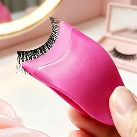 False Eyelash Applicator Tool, Silicone Lash Clip Helper, Easy Application for Beginners, Reusable Lash Assistant