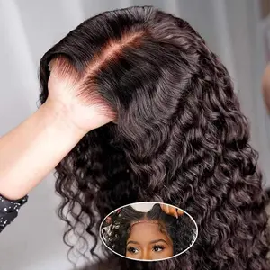 5x5 Glueless Wigs Human Hair Ready To Wear Deep Wave 13x4 13x6 Hd Lace Front Human Hair Wig Transparent Water Wave Curly Wigs