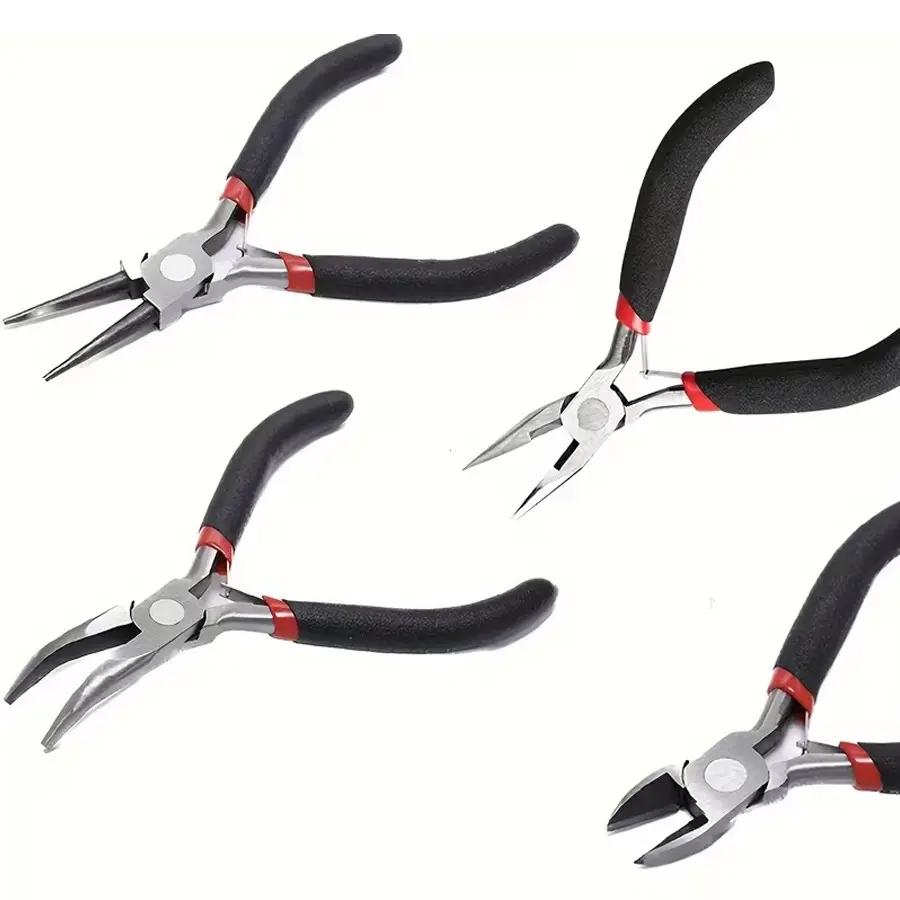 Professional Jewelry Plier Set, Multi-Function Precision Tools, Includes Diagonal Cutters, Round Nose, Pointed Nose, Bent Nose, Ideal for Crafters, Pliers For Jewelry Making