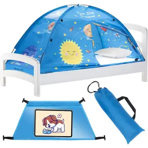 Outer Twin Bed Tent for Kids Indoor Fort - Magical  for Boys  Toddler Bed for Girls Bunk Bed Tent for Top Bunk - Sensory Sleep Pod for Kids Educational