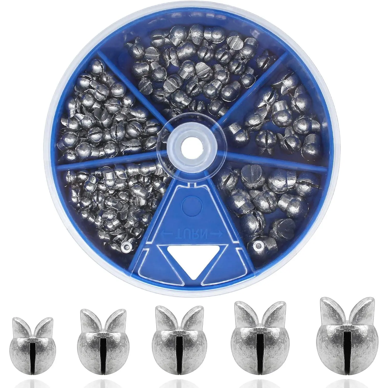 Fishing Weights Sinkers, 100/200pcs Lead Split Shot Fishing Sinkers