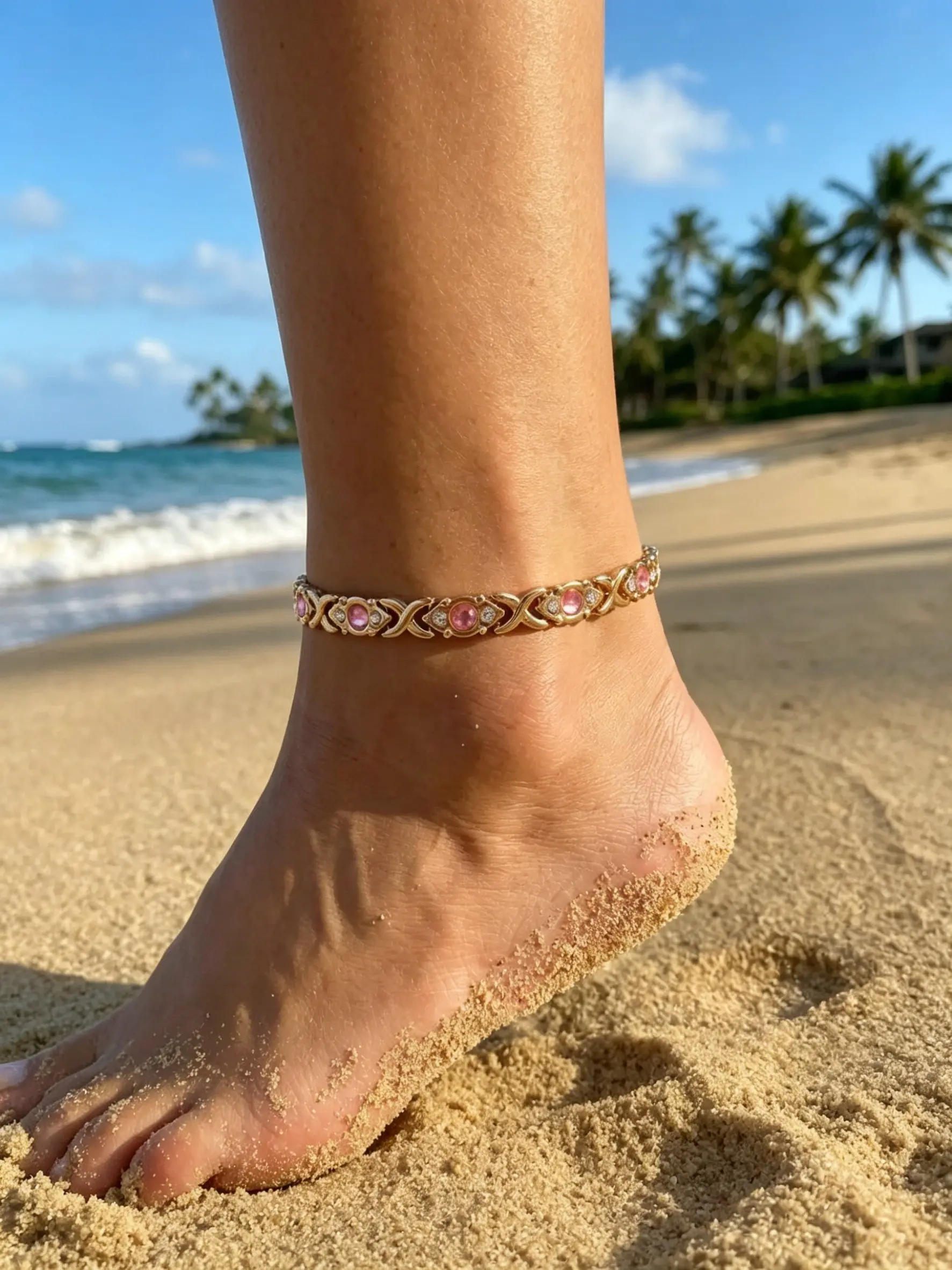 Magnetic Copper Anklets for Women, Copper Ankle Bracelet, Pure Copper with Magnets for Feet & Ankles, Fashionable Jewelry Trendy Accessories, Foot Jewelry