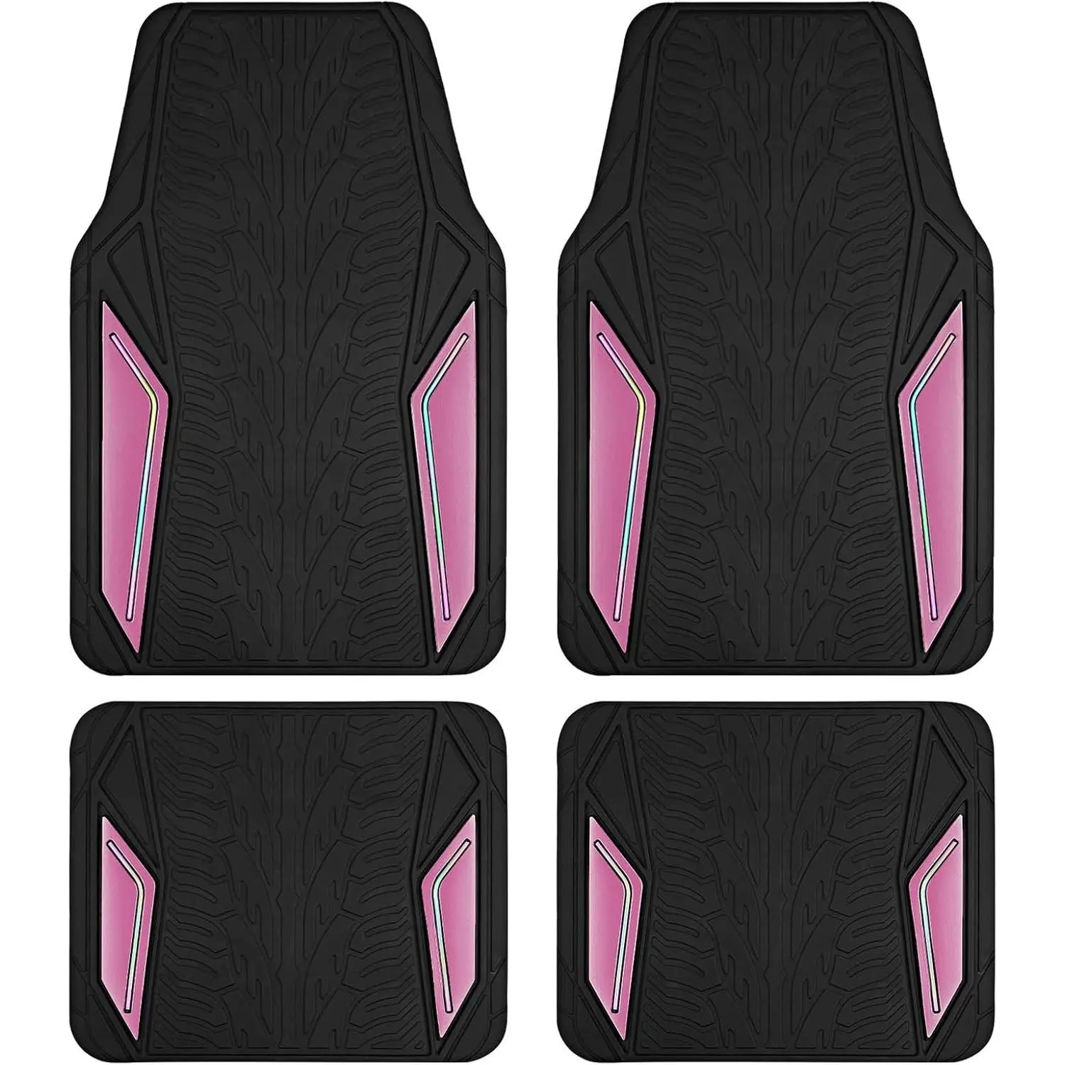 Rubber Floor Mats, Floor Mats for Cars, Car Mats with Backing, Protection, Liner for Cars, Trucks, Vehicles