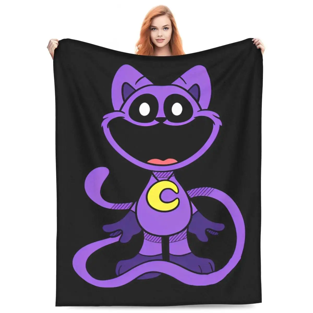 Catnap Flannel Blanket – Ultra-Soft Cartoon Throw for Bed, Reading Chair, Sofa and Cozy Evenings