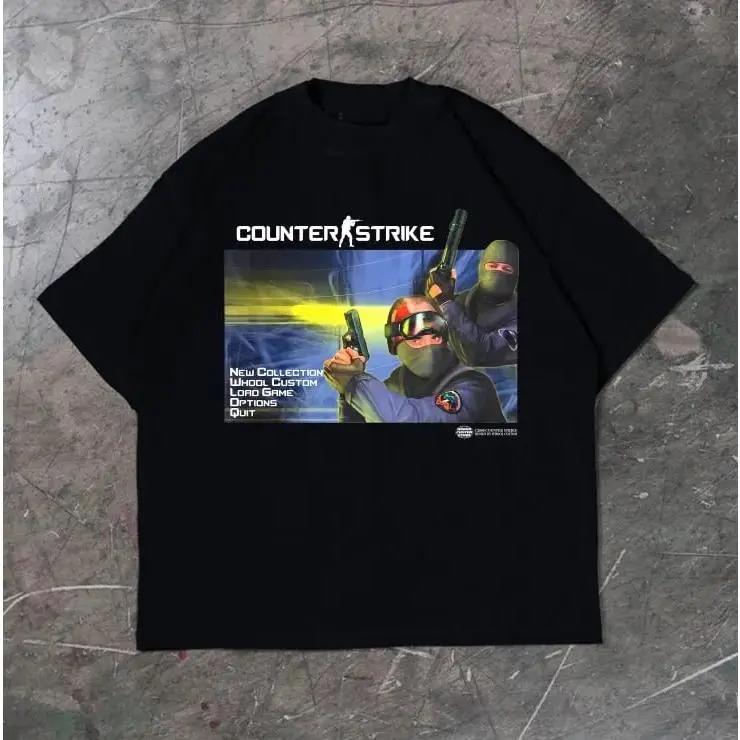 Counter Strike T-Shirt, Gaming Tee, Gifts Shirt, Unisex Vintage Graphic Tees Gothic Grunge Y2k Emo Scene Amity Affliction Style Clothes Men Women Streetwear