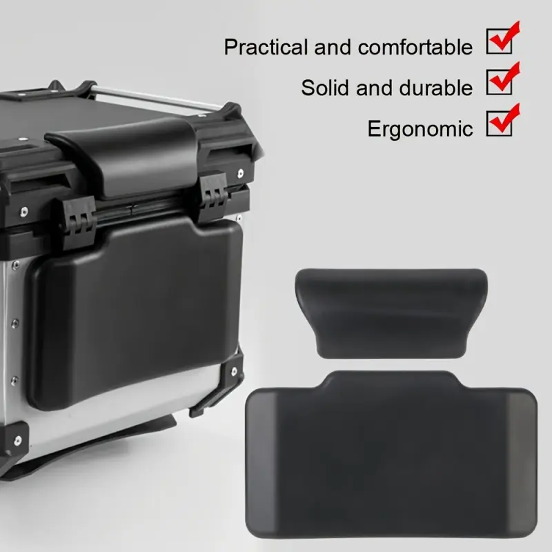 Motorcycle Backrest Pad for Passenger Heavy Duty Black Support Cushion Universal Fit Trunk and Saddlebags Easy Mount Comfort Rider Accessory Motorcycle Accessories