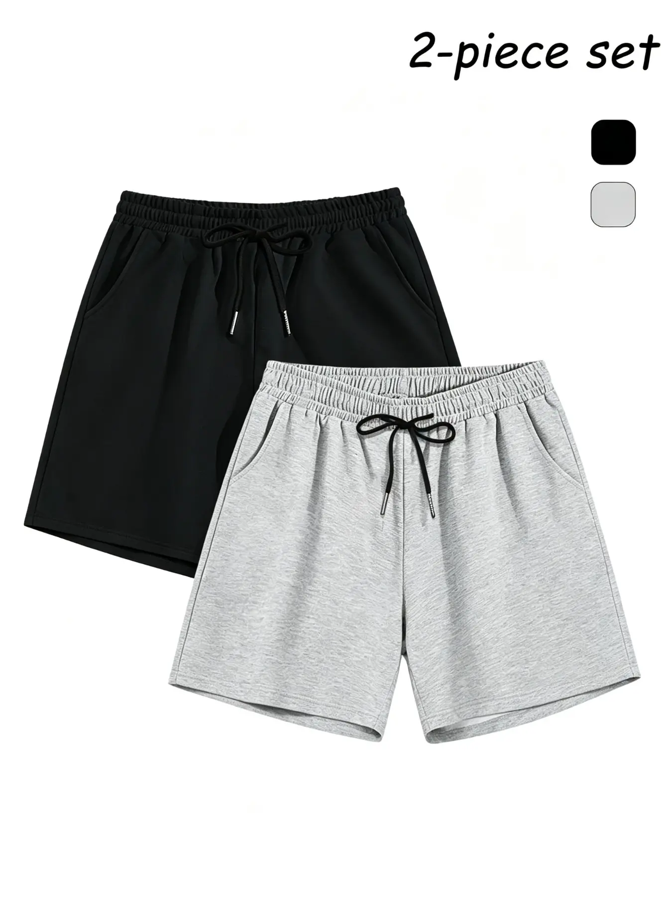 Unisex Casual Drawstring Waist Shorts, Soft Warm Fabric for All Seasons, Simple Design, Suitable for Any Occasion, Gym Shorts, Plain Drawstring Shorts