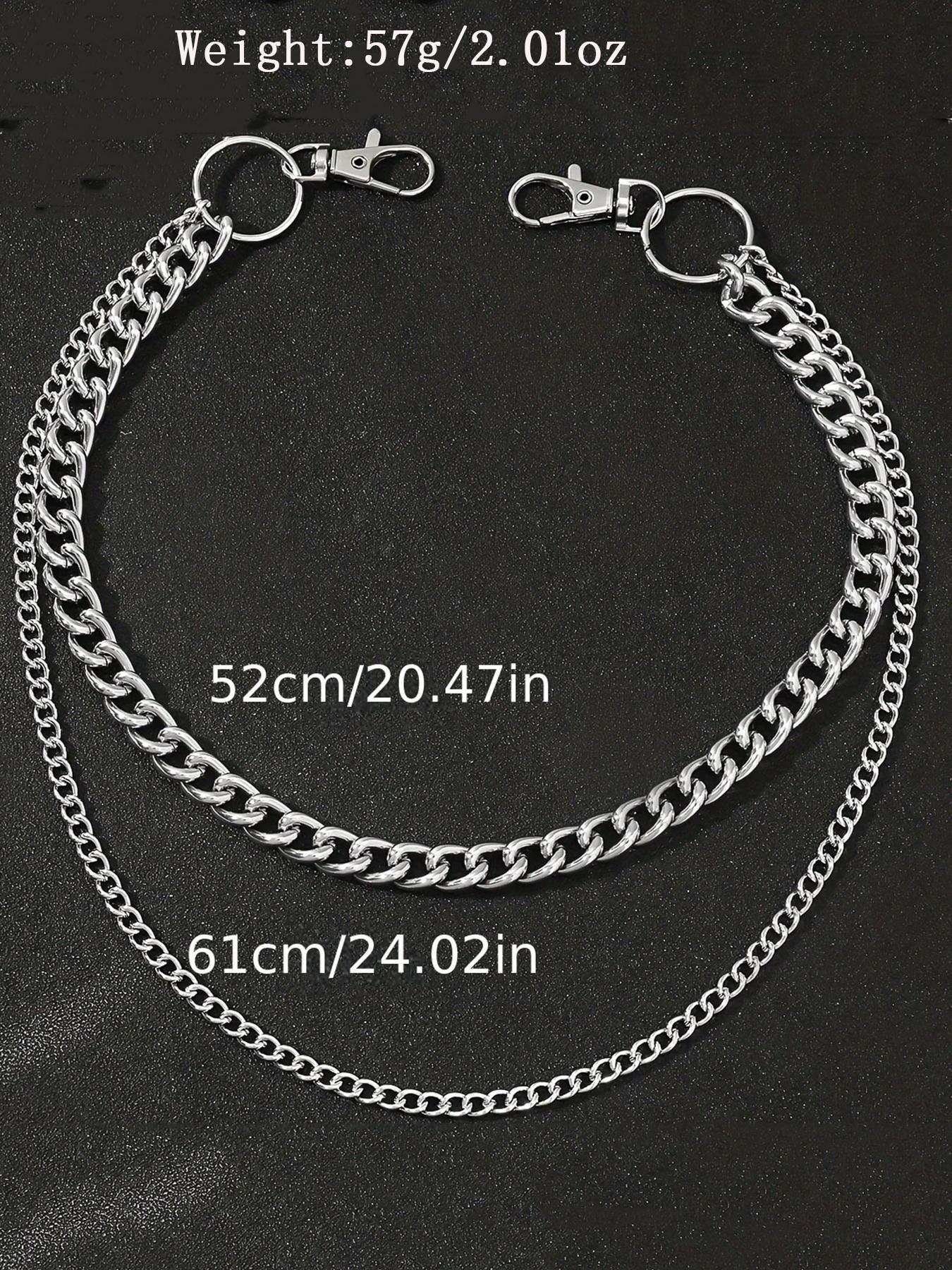 Men's Fashion Double Layer Pants Chain, Casual Pants Chain for Jeans Trousers, Fashion Pants Chain for Party, Daily Clothing Decor, Trendy All-match & Exquisite Pants Chain for Gift