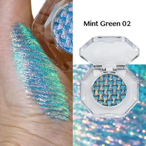8-Color Optical Multicolor Shifting Glitter Eyeshadow, Mermaid Blue Polarized, Essential for Parties, Photoshoots, Dates