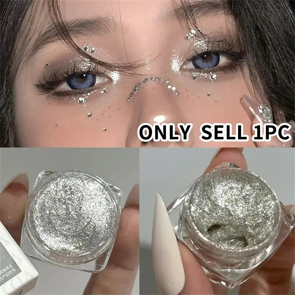 Waterproof Sweat-Proof Long-Lasting Glitter Shimmer Eyeshadow, High Pigment Metallic Glitter, Non-Fading Single Color Eye Makeup for Beginners, Beginner Friendly, Glitter Eyeshadows