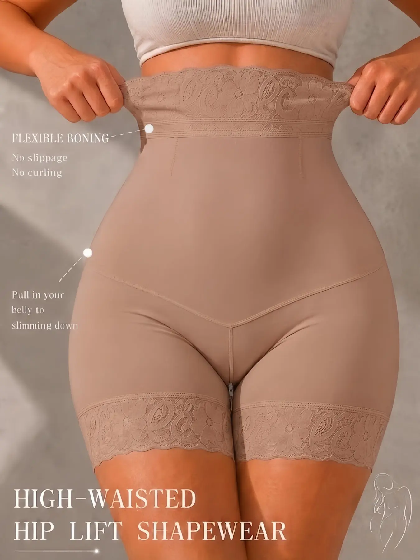 1 High Waist Shapewear Shorts, High Compression Pants For Women, Tummy Control Butt Lift Seamless Panty, Comfortable Shapewear, Compression Waist Shaper, Suitable For Various Occasions, Sports