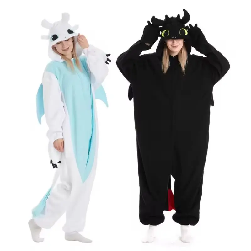 New Toothless Black Dragon Animal Onesie - Adult Unisex Cosplay Party Costume, Pyjamas for How to Train Your Dragon Fans (Asian Sizing), Jumpsuit