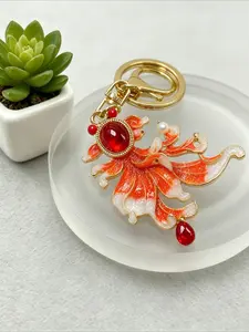 1PC Koi Fish Keychain Goldfish Key Ring Pendant Lucky Carp Bag Charms for Good Luck Fish Lovers